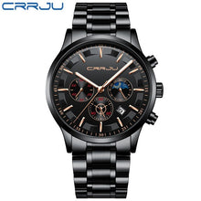 Load image into Gallery viewer, CRRJU Watch  Men Fashion Waterproof Watches