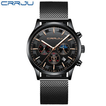 Load image into Gallery viewer, CRRJU Watch  Men Fashion Waterproof Watches