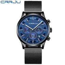 Load image into Gallery viewer, CRRJU Watch  Men Fashion Waterproof Watches