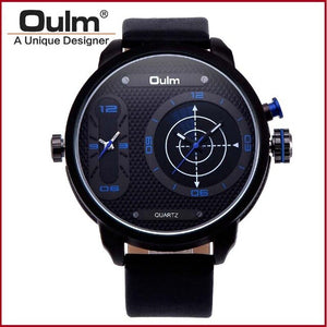OULM stainless steel back cover watch