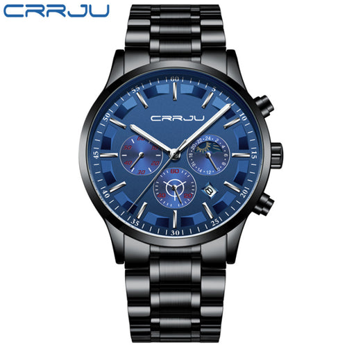 CRRJU Watch  Men Fashion Waterproof Watches