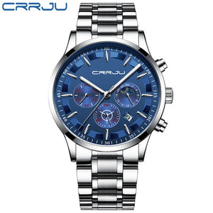CRRJU Watch  Men Fashion Waterproof Watches