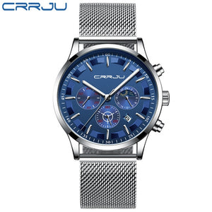 CRRJU Watch  Men Fashion Waterproof Watches