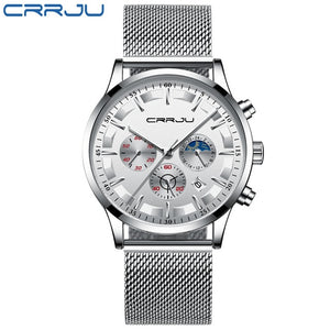 CRRJU Watch  Men Fashion Waterproof Watches